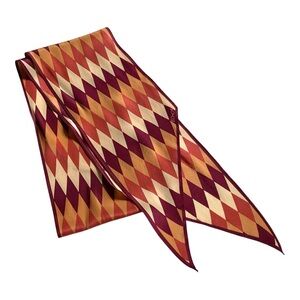 ECHO diamond pattern silk tie scarf